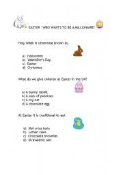 If you fail, then bless your heart. English Worksheets Easter Quiz