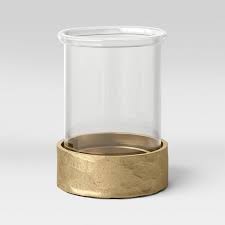 Hurricane candle holders glass candle holders candle lanterns hurricane lanterns hurricane glass candle stands candle cups candleholders diy candles. 9 X 6 Glass And Metal Pillar Hurricane Candle Holder Gold Threshold Target