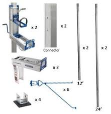36 Tall Werner Aluminum Pump Jack Scaffold Set On Sale