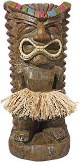 The japanese translation of hana is flower blossom; Design Toscano Pau Hana Hawaiian Tiki Totem Statue