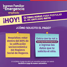 Check spelling or type a new query. Gobierno De Chile Hoy Ultimo Dia Para Postular Quedan Pocas Horas Para Solicitar El Pago Del Ifeampliado De Mayo Al Cual Puedes Puedes Acceder Ingresando A Https Www Ingresodeemergencia Cl Si Recibiste El