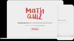Geometry quiz on names of flat shapes. Online Math Quiz Template