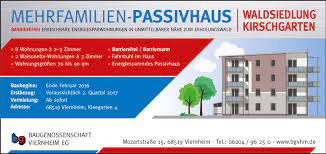 Real estate activities with own or. Baubeginn Neubau Kleegarten 4 Im Februar 2016 Vermietung Ab Sofort Baugenossenschaft Viernheim Eg
