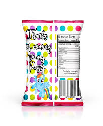 Chip Bag Birthday Nutrition Facts Label Template My Little Pony Chip Bag Favor Free Template Included Ellierosepartydesigns Com My Little Pony Party Little Pony Party Pony Party