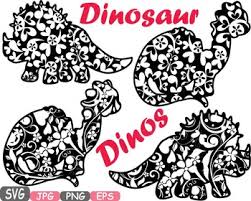 Download Dinosaur Dinos Pack Mascot Flower Clipart Zoo Circus Trex Fossil Birthday 460s