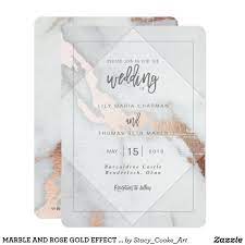 Marble And Rose Gold Effect Wedding Invitation Zazzle Com In 2021 Marble Invitation Wedding Foil Wedding Invitations Wedding Invitation Kits