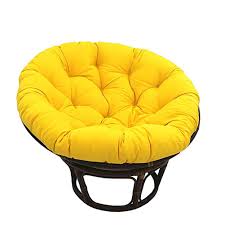 Shop our best selection of yellow outdoor cushions to reflect your style and inspire your outdoor space. Dulplay Round Papasan Chair Cushion Hanging Egg Hammock Chair Pads With Ties Quilted Design Swing Chair Cushions For Outdoor Patio Garden Yellow 40cm 16inch Buy Online In Belize At Belize Desertcart Com Productid 207608694
