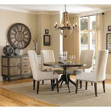 Swivel dining chairs set of 2 upholstered living room chairs office desk arm chair modern accent chair gray. Walton Round Dining Room Set W Upholstered Chairs Magnussen Furniture Cart