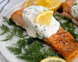Image of Salmon with Lemon Dill Sauce