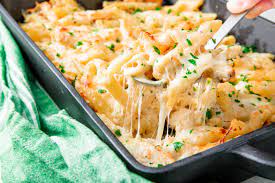 Best Chicken Alfredo Pasta Bake With Cheese Recipe Delish Com
