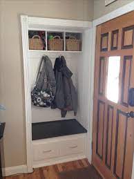 Outdoor living space ideas & inspiration… 55 different front door inspiration ideas {in… I Imagine The Closet Next To The Fireplace Behind Our Second Entrance Door To Be Engineered Like This But With S Closet Remodel Entry Closet Coat Closet Ideas