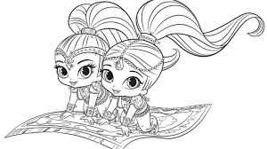 You can use our amazing online tool to color and edit the following sunset shimmer coloring pages. Shimmer And Shine On Magic Carpet Colouring Image
