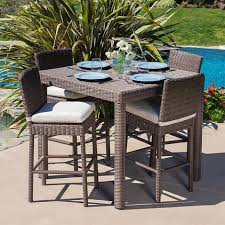 Milano 5 Piece Bar Height Dining Set Wicker Dining Set Patio Dining Set Outdoor Remodel