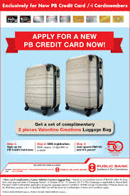 Effective 1st september 2019, public bank credits cards' benefits will be revised, i.e. Public Bank Visa Signature V4