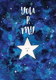 You Are My Star Nursery Artwork Kids Watercolor Kids Poster