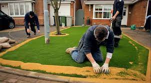 If you don't take the time to properly prepare the underlying terrain, you won't get the aesthetic or functional results you to finalize your installation, you'll have to spread silica sand over the grass, then brush it in with a broom. How To Lay Artificial Grass Expert Guide With Images