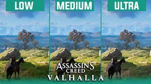 Assassin S Creed Valhalla Pc Graphics Comparison Low Vs Medium Vs Ultra Youtube