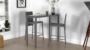7star extending husty dining table with 4 chairs, mdf with glass top metal frame table and 4 faux leather dining chairs with chrome frame. Buy Argos Home Lido Glass Bar Table 2 Grey Chairs Space Saving Dining Sets Argos