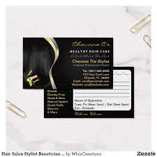 Hair Salon Stylist Beautician Appointment Zazzle Com Standard Business Card Size Business Card Template Design Salons