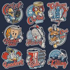 Colorful College Funny Round Badges Collection Paid Paid Ad College Collection Badges Colorful Graphic Design Photoshop College Humor Prints