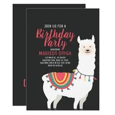 Cute Party Llama And Balloon Birthday Invitation Zazzle Com Funny Birthday Invitations Birthday Invitations Birthday Balloons