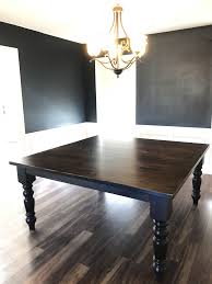 A Square Baluster Turned Leg Dining Table From James James Will Add A Modern Farmhouse Sty Square Dining Room Table Dining Table Rustic Solid Wood Dining Table