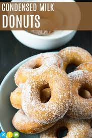 Condensed Milk Donuts Travel Cook Tell Recipe Condensed Milk Recipes Milk Recipes Doughnut Recipe Easy