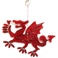 Happy Larry Lambdin Welsh Dragon Suncatcher