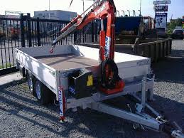 Grue Hydraulique Sur Remorque Presque Terminee Usinages Remorque Utilitaire Remorque Rangement Remorque