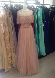 Robe Longue Vieux Rose Rose Poudre Tulle Perles Et Strass Avec Manches Retro Vintage Dresses Formal Dresses Fashion