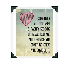 Sometimes All You Need Is 20 Seconds Of Insane Courage 20 Seconds Of Insane Courage We Bought A Zoo By Thesilverspider Words Quotes Quotations