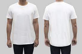 Isolated Front And Back White T Shirt On A Man Body As A Template For T Shirt Design Plain White T Shirt White Shirt Men Tee Shirt Print