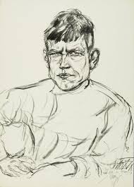 Otto Dix 1927 Portrait Drawing Self Portrait Drawing German Expressionism