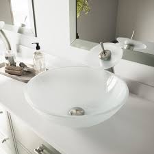vigo white frost glass vessel bathroom