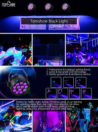 Amazon Com Tomshine 12 Led Uv Stage Par Light Sound Activate Black Lights Dmx512 36w Dj Spotlight Stage Lighting For Party Pub Club Disco Show Ktv Wedding Musical Instruments