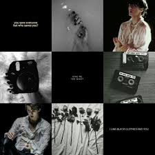 Black And White Aesthetic Pictures Collage Ig Kpop Moodboards Collages Exo Oh Sehun Moodboard Aesthetic Collage Black And White Exo Hitam