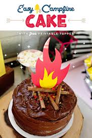 Buy crown cake toppers, fairytale cake toppers, letter cake toppers, number cake toppers, figurine cake toppers, monogram cake toppers, and more! Easy Campfire Cake Printable Fire Topper Hostess With The Mostess