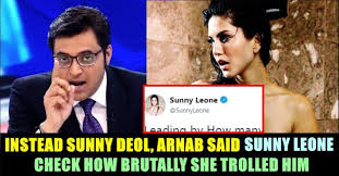 Sunny Leone Brutally Trolled Arnab Goswami For This Reason Hilarious Chennai Memes