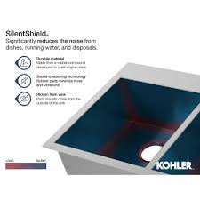 *kohler cast iron kitchen sinks installed in north america carry a lifetime limited warranty for as long as the original consumer purchaser owns his or her home. Kohler K 3369 3 Na Staccato Double Basin Self Rimming Kitchen Sink Kitchen Fixtures Double Bowl