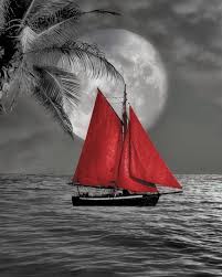 Art Black And White Pictures To Color Black White Red Wall Art Photogaphy Decorative Natuical Sailboat Moon Coastal Bedroom Bathroom Home Decor Matted Purple Wall Art Red Pictures Color Splash Red