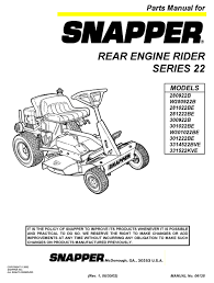One key to maintaining your lawn mower is to make sure that the oil is changed every season. Snapper 280922b Parts Manual Pdf Download Manualslib