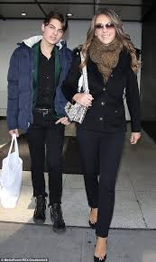 Wearing black beanie hats, winter coats, and long wavy brown locks, the duo look stunning. Elizabeth Hurley S Son Damian 14 Admits He Has A Huge Crush On Cindy Crawford S Daughter Kaia Gerber Elizabeth Hurley Damian Hurley Cindy Crawford Daughter