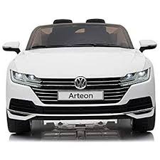 Cristom Voiture Electrique 12v Pour Enfant License Volkswagen Arteon Telecommande Parental Blanc