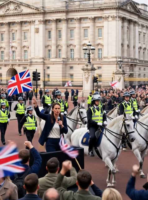 👑 **“TRAITOR TO HIS OATH?” — PROTEST OUTSIDE BUCKINGHAM PALACE** A woman outside Buckingham Palace has accused King Charles of betraying the oath he swore, raising questions | Silver Screen Spotlight