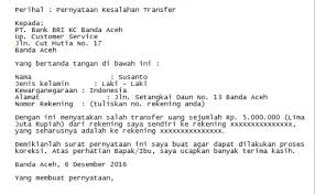 Dan bantuan yang dilakukan oleh pihak huwaaaa mau nangiiiiis…. Contoh Surat Kuasa Transfer Uang Di Bank Contoh Surat