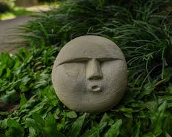 Funny Face , Many Face, Meme Face, Stone Face Figurine, Stone Carving Face,  Stone Carving, Garden Decor, Home Decor