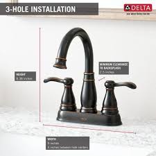 Find the best oil rubbed bronze bathroom faucets for your home in 2021 with the carefully curated selection available to shop at houzz. Delta Porter 4 In Centerset 2 Handle Bathroom Faucet In Oil Rubbed Bronze 25984lf Ob Eco The Home Depot