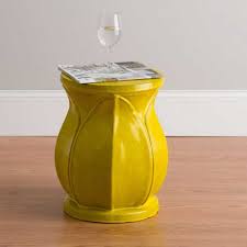 Surya ridgeway garden stool mustard ceramic. Emissary Mustard Yellow Lotus Garden Stool Accessories Cushions Sunnyland Outdoor Patio Furniture Dallas Fort Worth Tx
