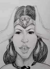 Caricature Of Gal Gadot As Wonder Woman By Xiuhcoatlicue Portrait Art Artist Drawing Draw Sketch Penc Art Inspiration Drawing Funny Drawings Caricature
