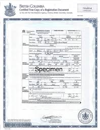 You can order a copy or multiple copies online if the marriage is registered in ontario. Certified Copies And Certified Electronic Extracts Of A Birth Registration Province Of British Columbia